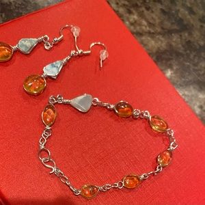 💎 AMBER AND LARIMAR SET 💎. NEW. IMPORTED. PROCEEDS HELP CHILDREN IN THE DR